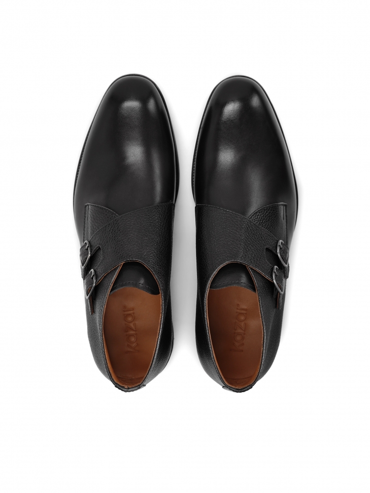 Trzewiki męskie z podwójnym zapięciem monk strap shoes