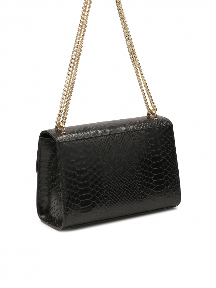 Czarna torebka w egzotyczny wzór