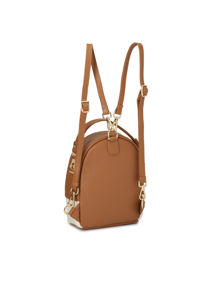 Dwukolorowy plecak 2w1 ze skóry