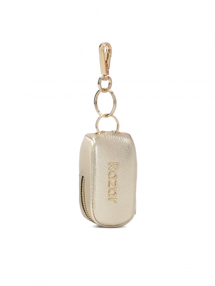 Złote etui na klucze z karabińczykiem