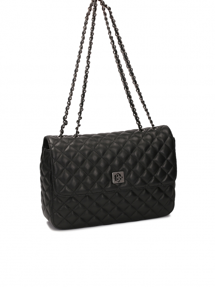Duża pikowana torebka z łańcuchem