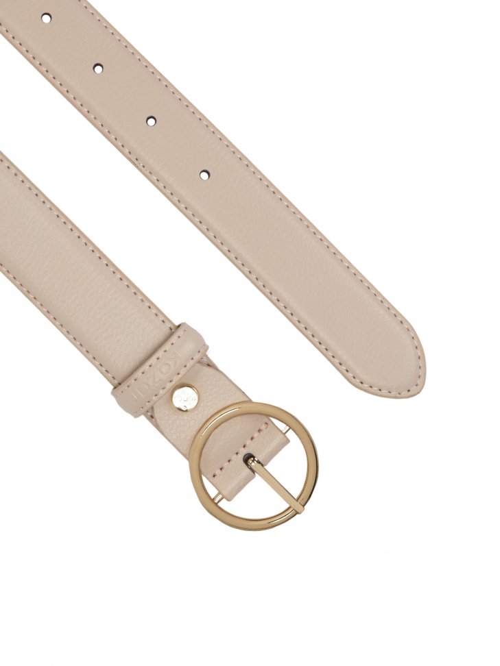 Jasnoróżowy pasek z oągłą sprzączką