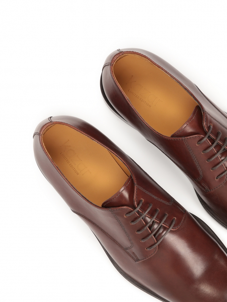 Brązowe eleganckie półbuty męskie z kolekcji limitowanej