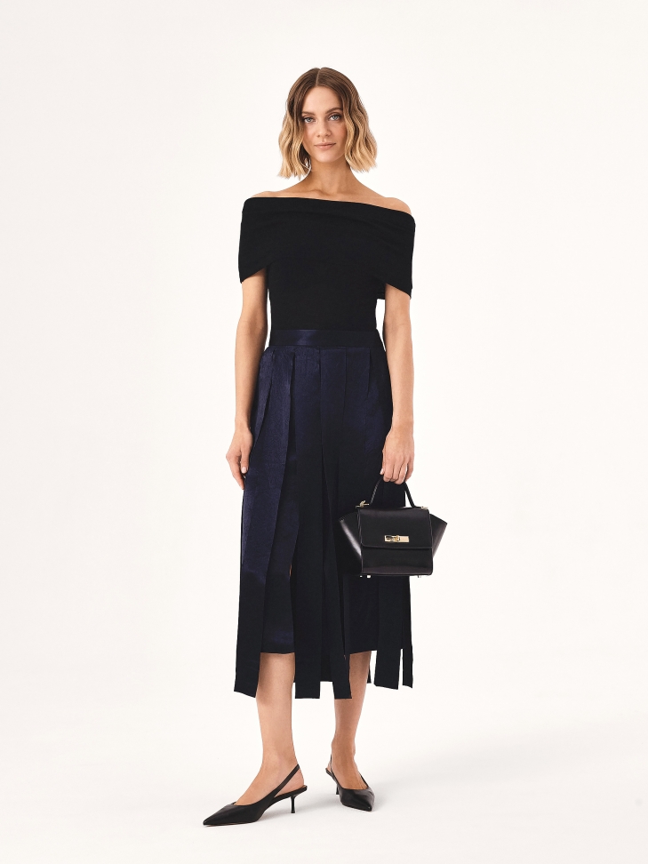 Czarne czółenka slingback