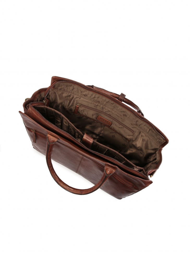 Elegancka skórzana torba męska w biznesowym stylu