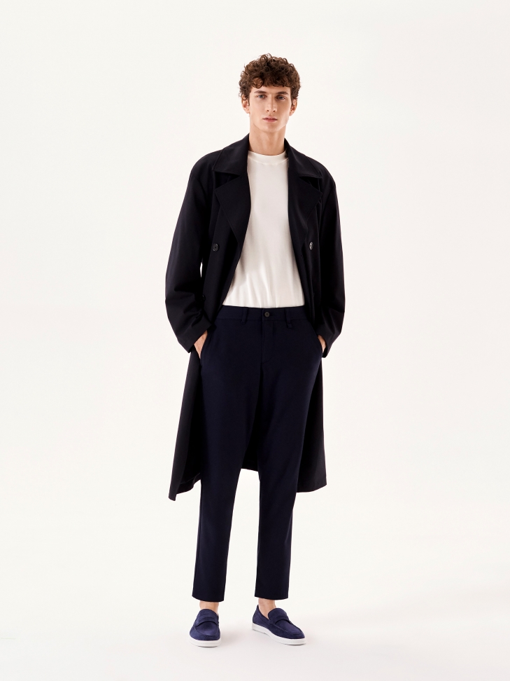 Granatowe sneakersy męskie slip on