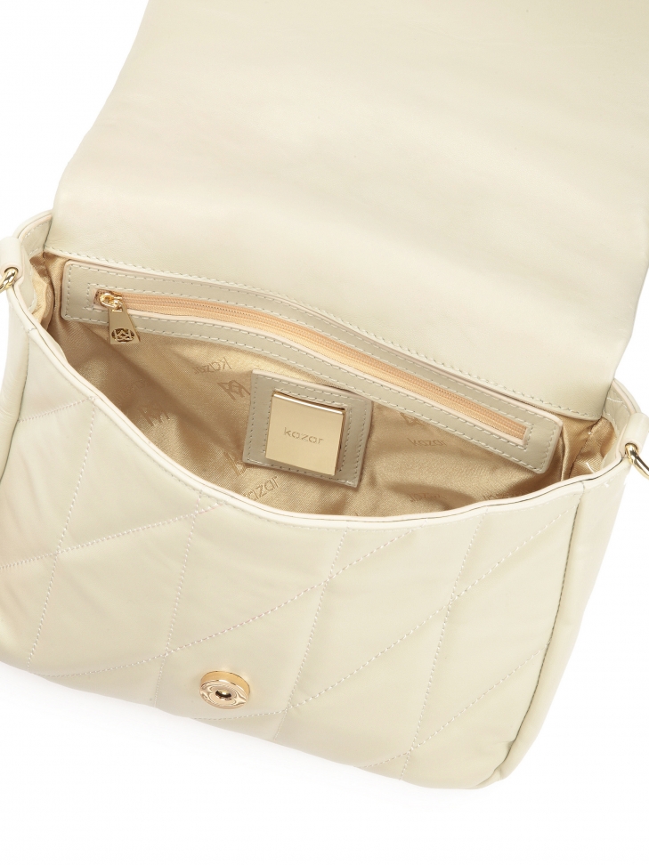 Mała torebka z tekstylnym paskiem i portmonetką