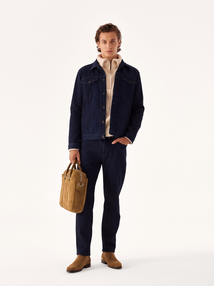 Wsuwane sztyblety męskie z zamszu