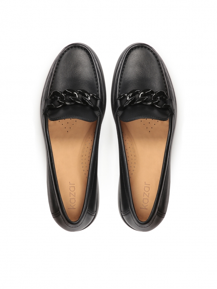 Skórzane półbuty z podwyższoną podeszwą