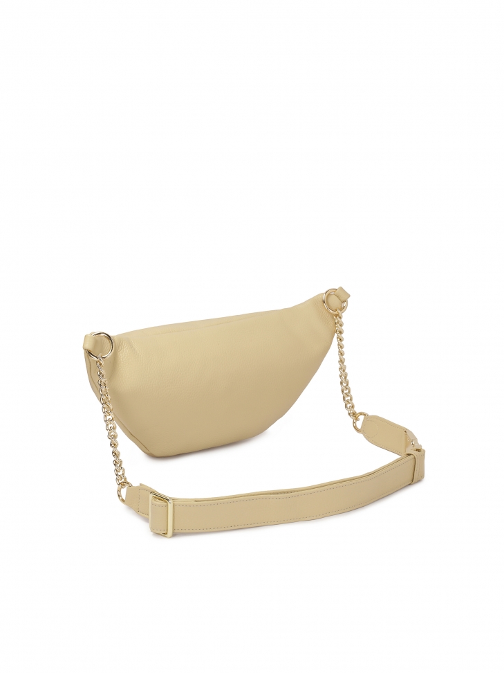 Beżowa nerka z regulowanym paskiem