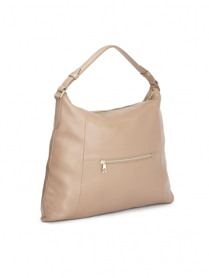 Torebka na ramię z licowej skóry