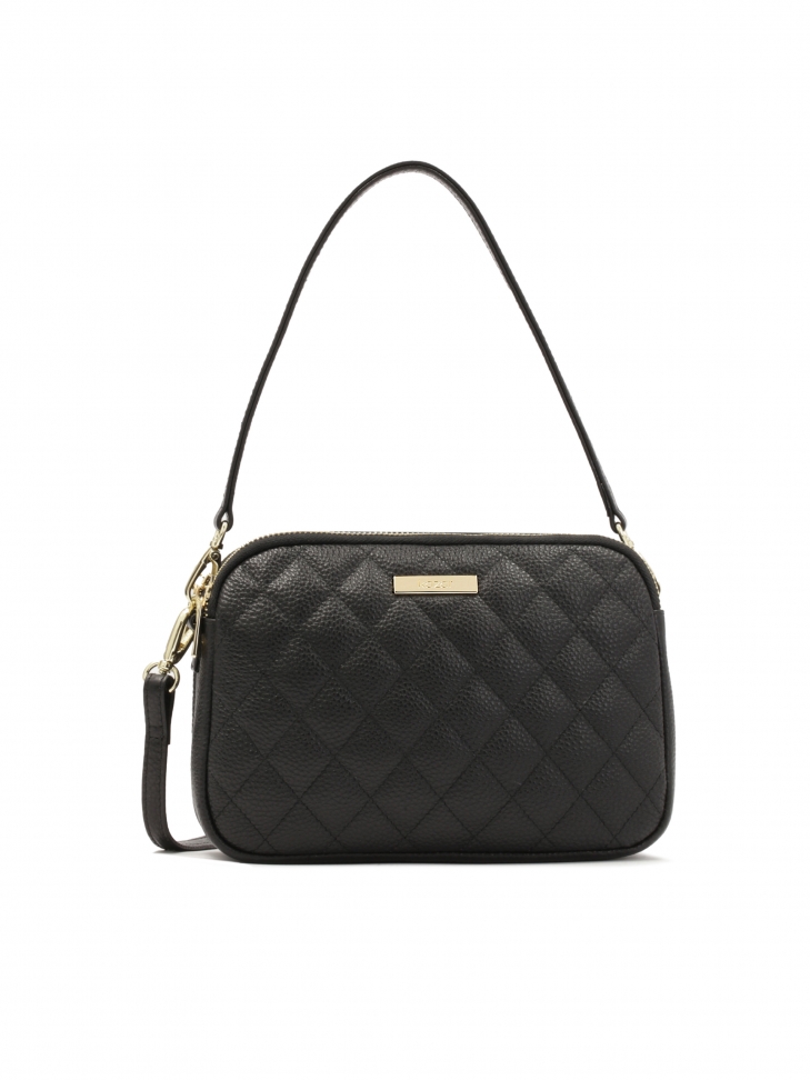 Uniwersalna czarna torebka ze skóry