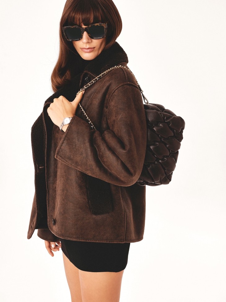 Miękka skórzana torebka volume