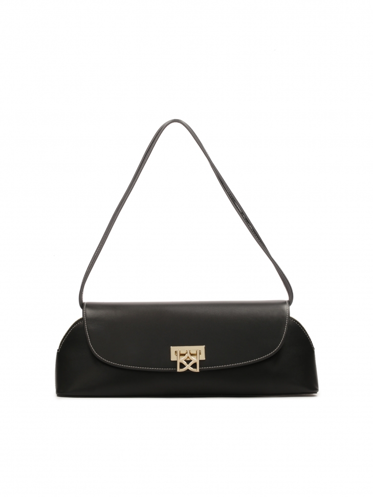 Podłużna torebka na ramię z dużym zapięciem