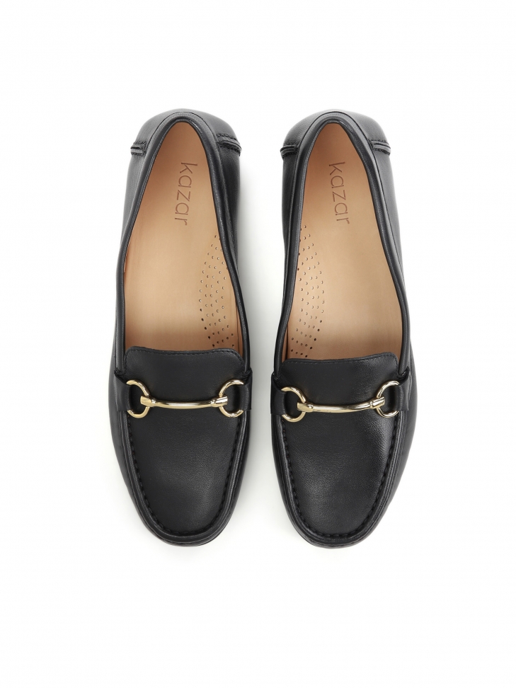 Czarne mokasyny damskie