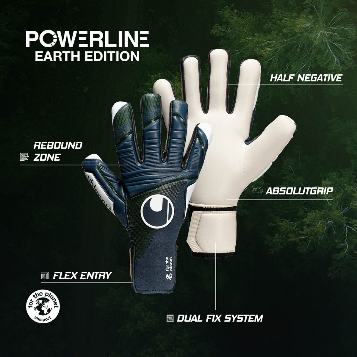 Powerline Absolutgrip HN Pro Earth Edit. Torwarthandschuhe