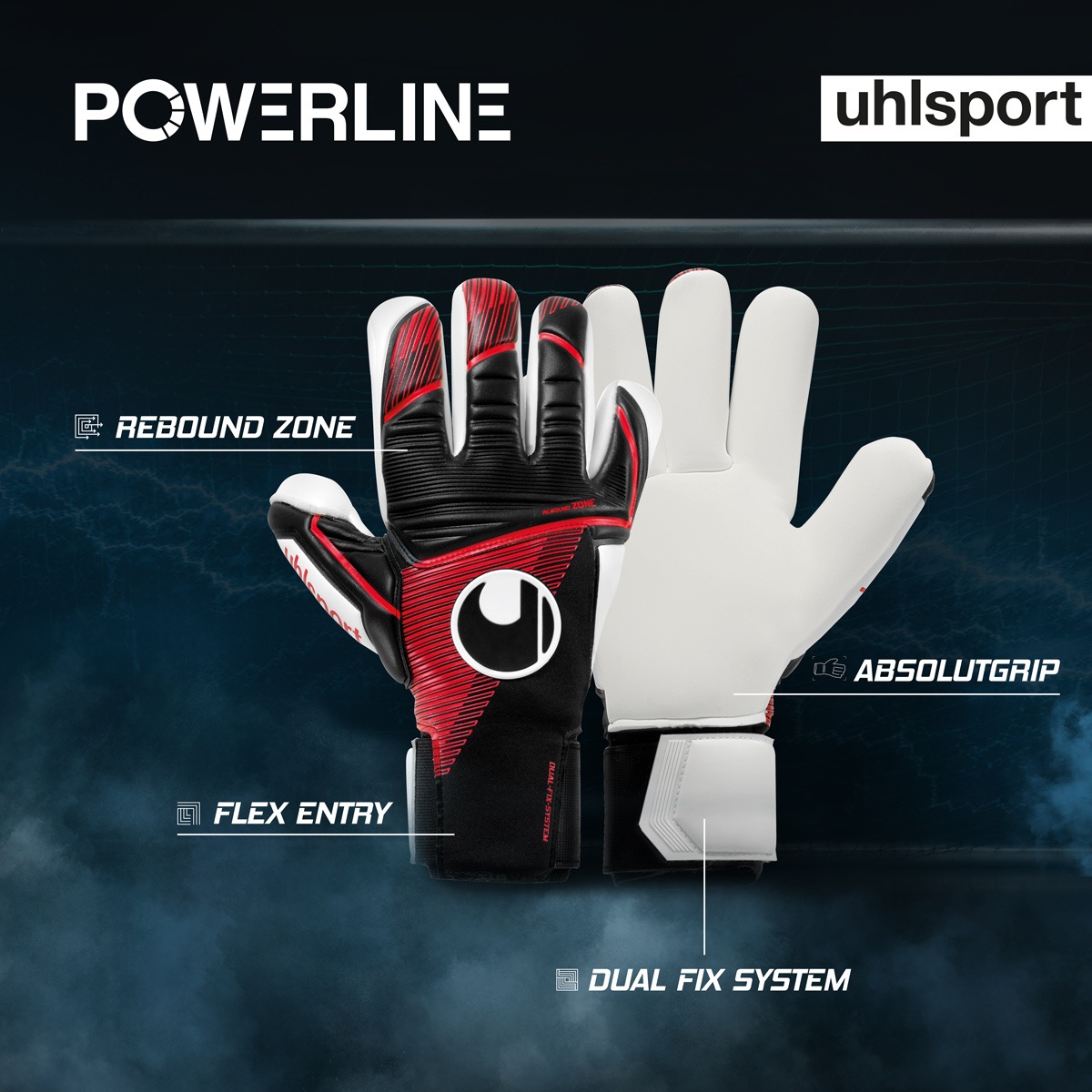 Powerline Absolutgrip Finger Surround Goalkeeper Gloves