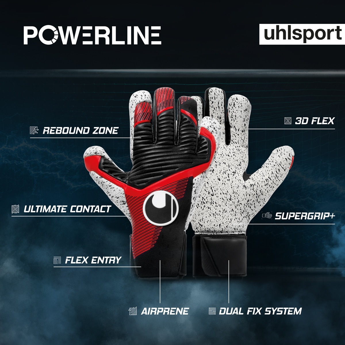 Powerline Supergrip+ HN Goalkeeper Gloves