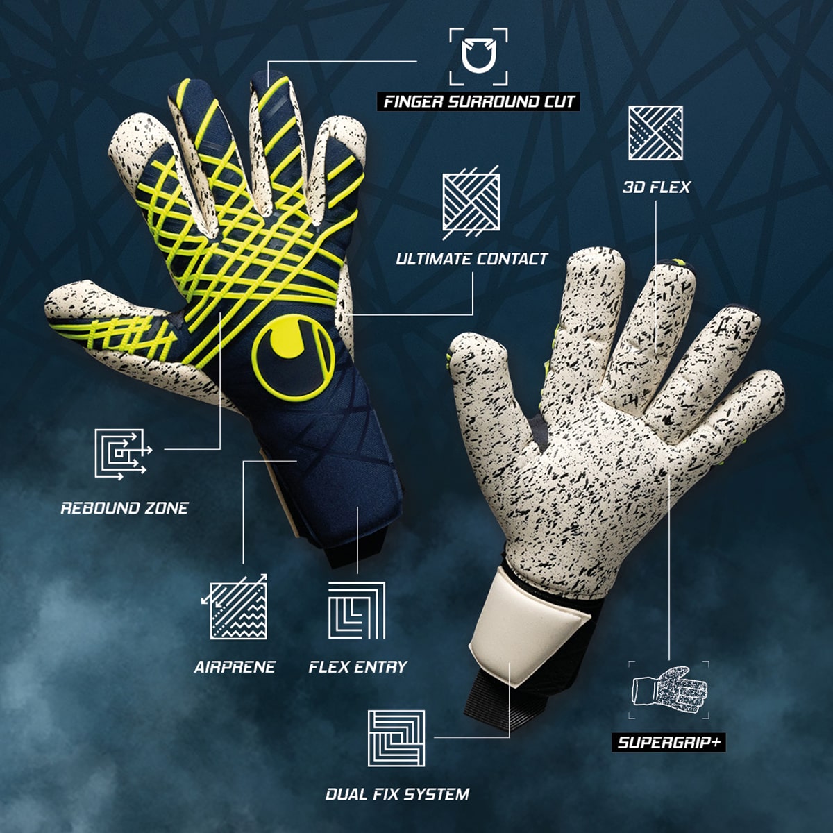 Prediction Supergrip+ Finger Surround Goalkeeper Gloves