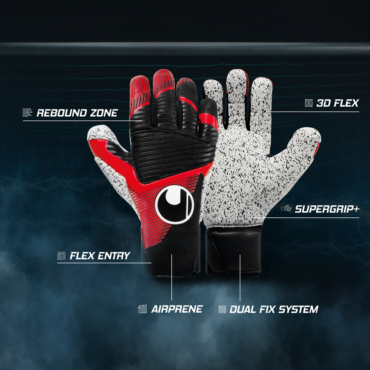 Powerline Supergrip+ Reflex Goalkeeper Gloves