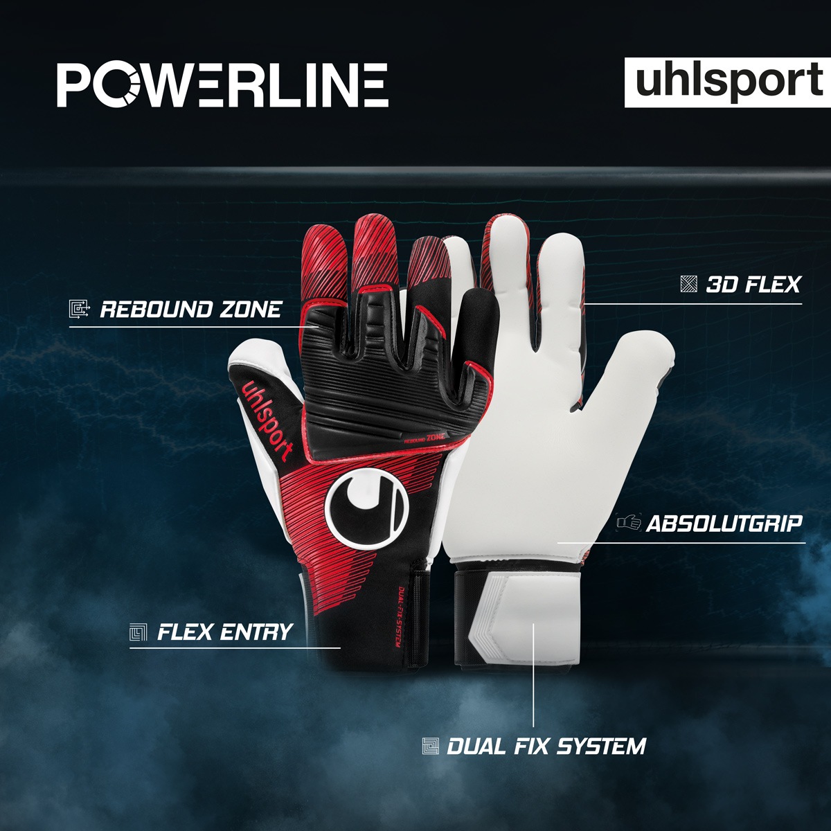 Powerline Absolutgrip Reflex Goalkeeper Gloves
