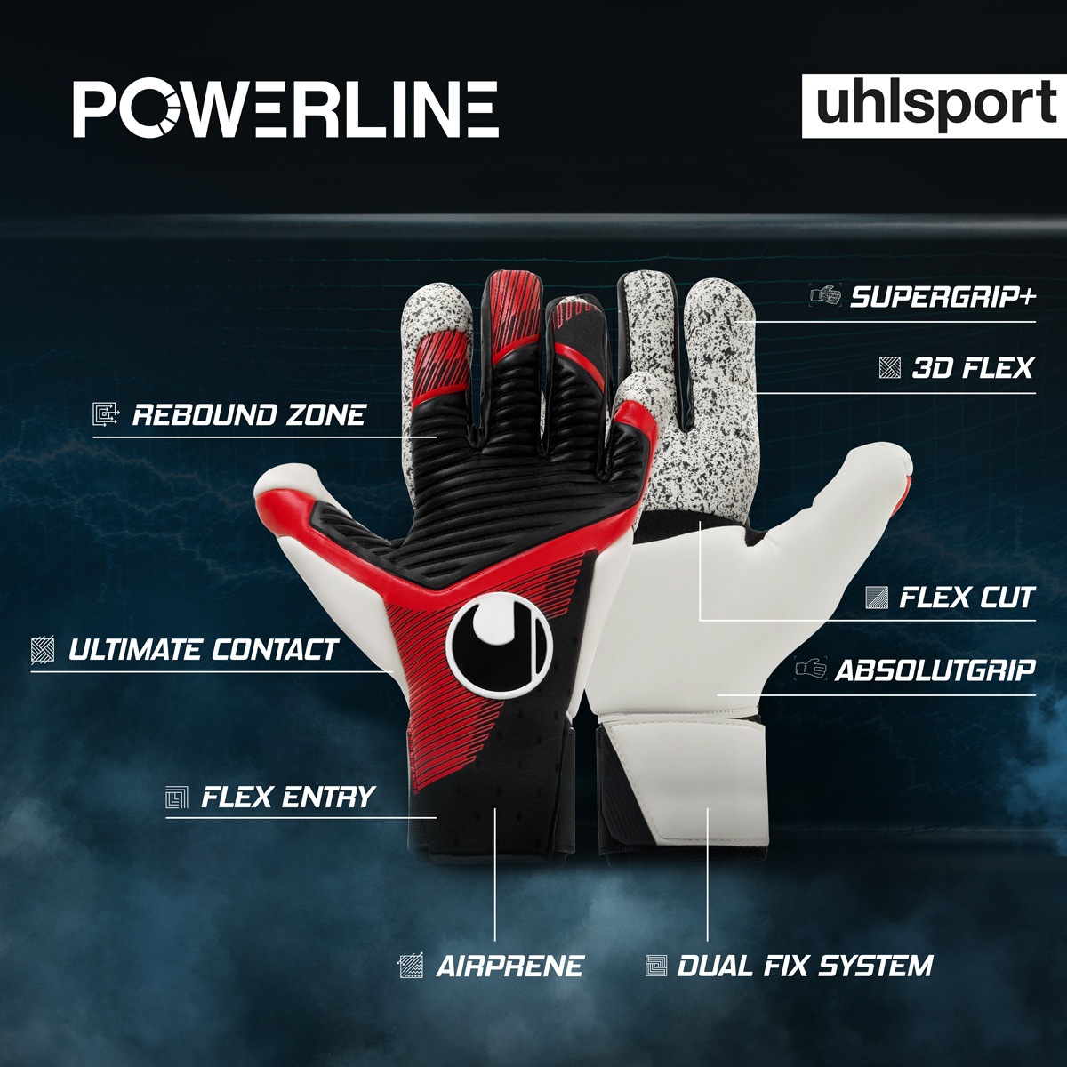 Powerline Supergrip+ Flex HN Goalkeeper Gloves