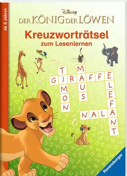 Disney Der König der Löwen - Kreuzworträtsel zum Lesenlernen