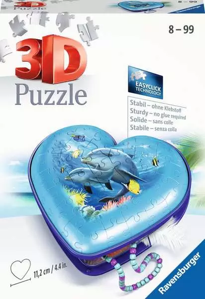 3D Puzzle Herzschatulle Unterwasserwelt