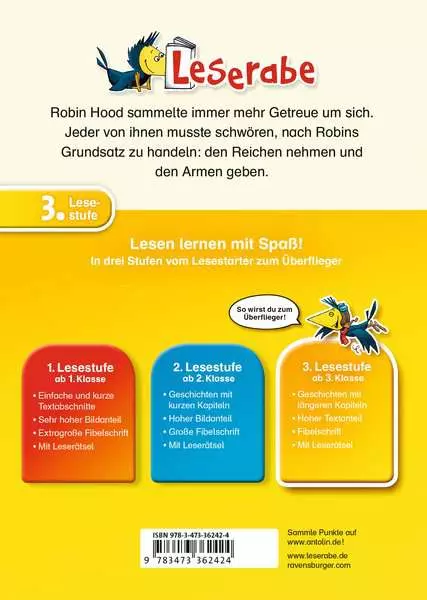 Leserabe 3 Lesestufe - Robin Hood. König der Wälder