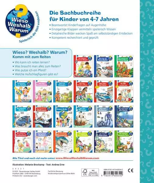Ravensburger Wieso? Weshalb? Warum?. Band 73 - Komm mit zum Reiten