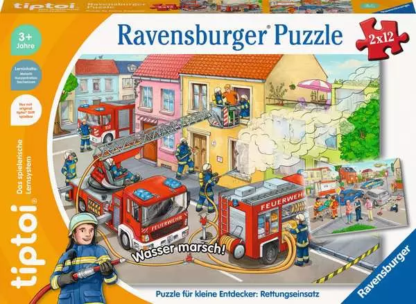 Kinderpuzzle ab 3 Jahren - Puzzle für kleine Entdecker: Rettungseinsatz - 12 Teile