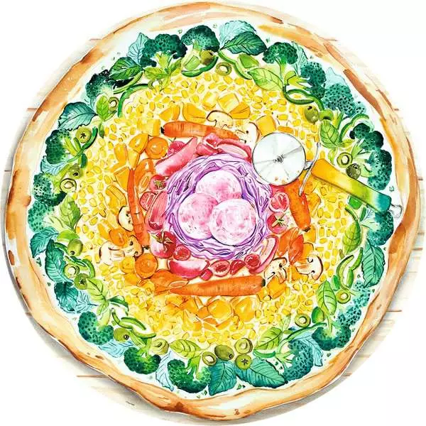 Puzzle 500 Teile - Circle of Colors - Pizza