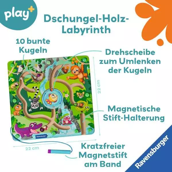 Ravensburger Magnetisches Holz-Labyrinth: Dschungel