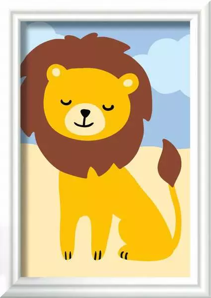 CreArt Kleiner Löwe - Malen nach Zahlen für Kinder ab 7 Jahren