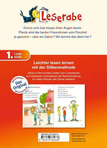 Leserabe mit Mildenberger Silbenmethode - Ein Zebra auf dem Ponyhof