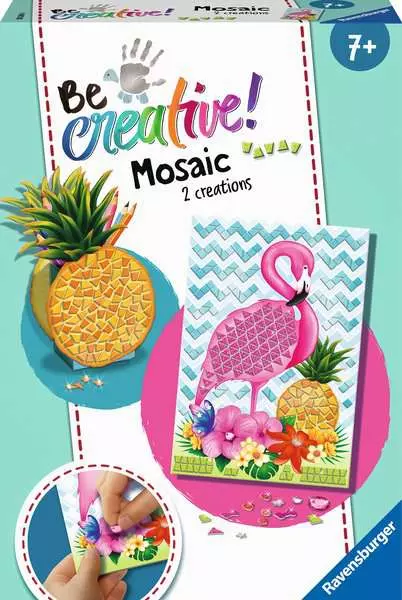 BeCreative Midi - Mosaik Tropical - Bastelset für Kinder ab 7 Jahren