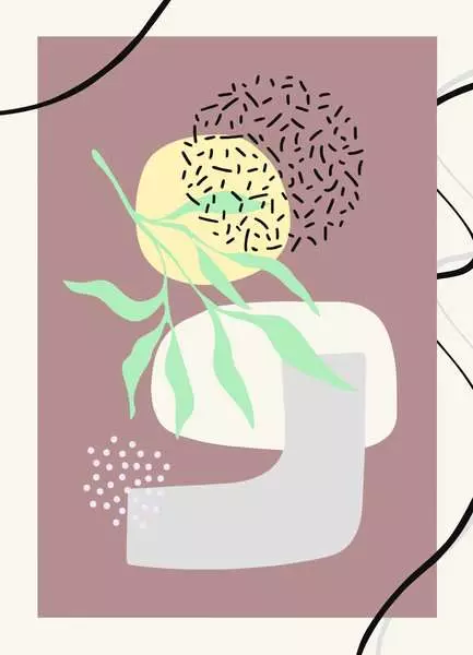 CreArt Abstrakte Formen - Malen nach Zahlen für Erwachsene