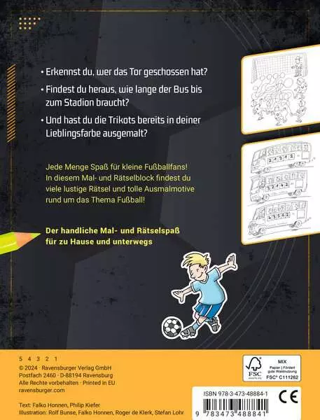 Mein Mal- und Rätselspaß: Fußball