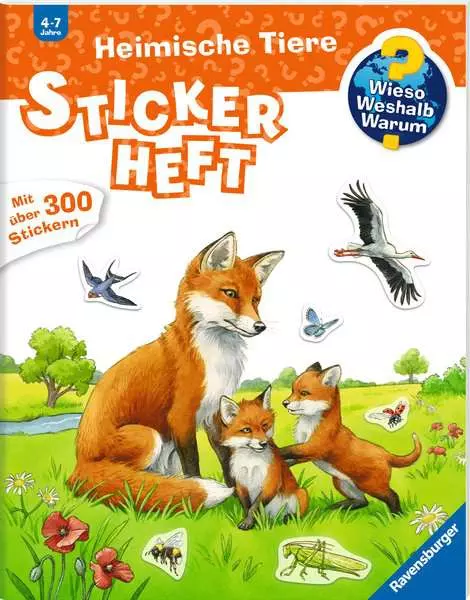 Ravensburger Wieso? Weshalb? Warum? Stickerheft - Heimische Tiere
