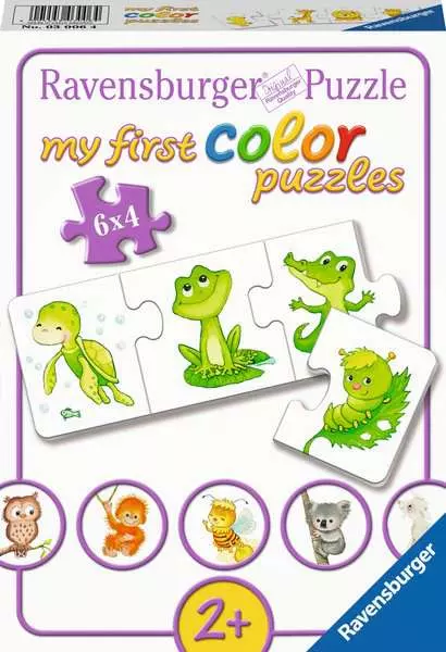 Kinderpuzzle ab 2 Jahren - Meine liebsten Tierkinder - 4 Teile