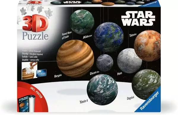 3D Puzzle Ball Puzzle-Ball Sortiment: Star Wars Himmelskörper