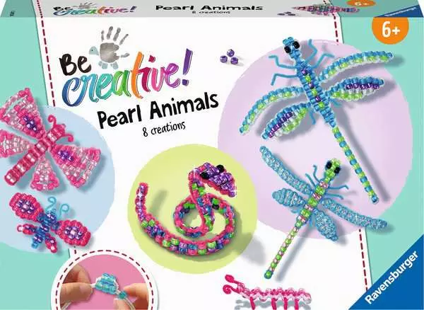 BeCreative Midi - Perlentiere - Bastelset für Kinder ab 6 Jahren