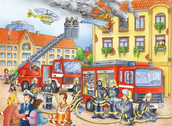 Kinderpuzzle ab 6 Jahren - Unsere Feuerwehr - 100 Teile