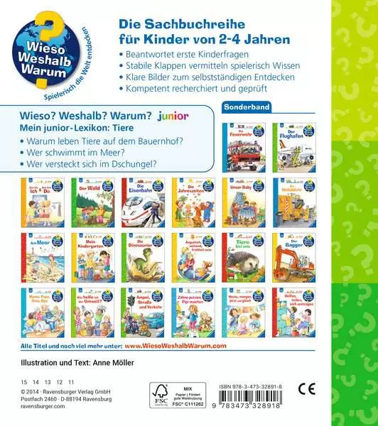 Ravensburger Wieso? Weshalb? Warum? Sonderband - Mein junior-Lexikon: Tiere