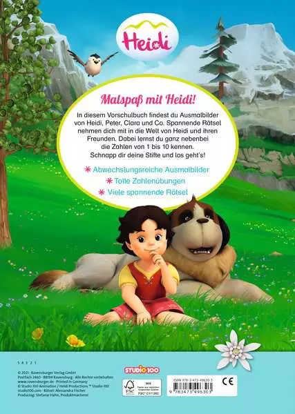 Heidi - Mein Vorschul-Malspaß Erste Zahlen