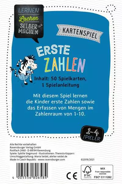 Lernen Lachen Selbermachen: Erste Zahlen - Kartenspiel ab 5 Jahren