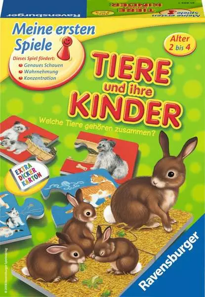 Tiere und ihre Kinder - Kinderspiel ab 2 Jahren
