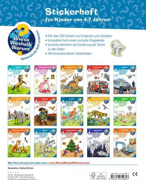 Ravensburger Wieso? Weshalb? Warum? Stickerheft - Ritter