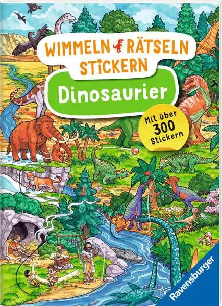 Wimmeln Rätseln. Stickern: Dinosaurier
