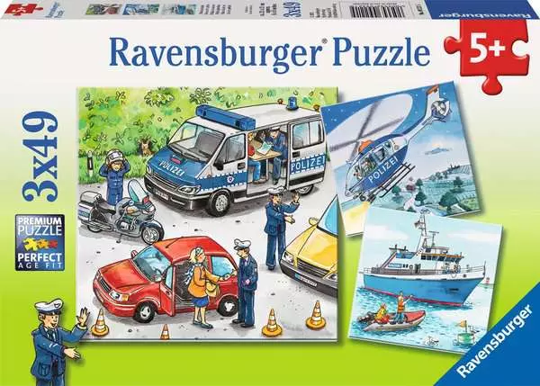 Kinderpuzzle ab 5 Jahren - Polizeieinsatz - 49 Teile